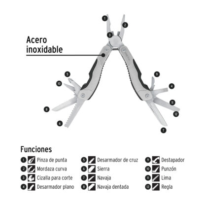 Multiherramienta con 12 funciones PRETUL - Imagen 2