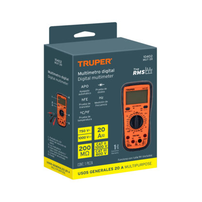 Multímetro / Multitester digital profesional con RMS verdadero TRUPER - Imagen 4