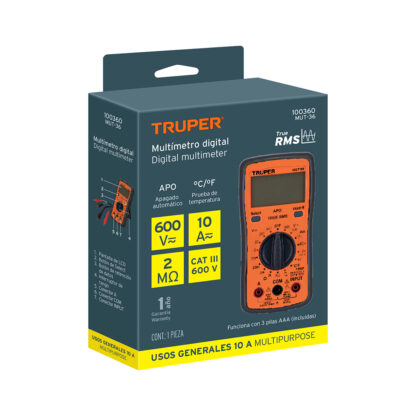 Multímetro / Multitester digital profesional TRUPER - Imagen 4