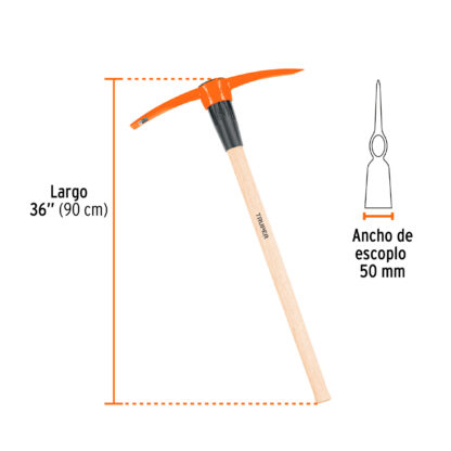 Pico Peruano 5 lb con mango de 36" TRUPER - Imagen 2