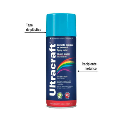 Pintura en aerosol color AZUL CELESTE, Ultracraft - Imagen 2