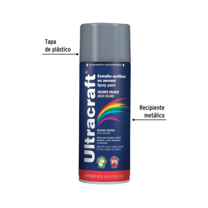Pintura en aerosol color GRIS, Ultracraft - Imagen 2