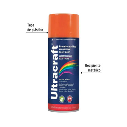 Pintura en aerosol color NARANJA, Ultracraft - Imagen 2
