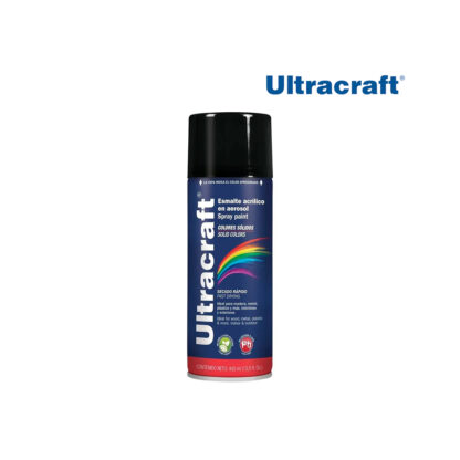 Pintura en aerosol color NEGRO BRILLANTE, Ultracraft