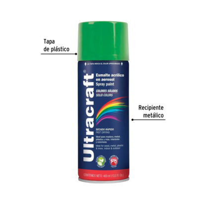 Pintura en aerosol color VERDE IRLANDÉS, Ultracraft - Imagen 2