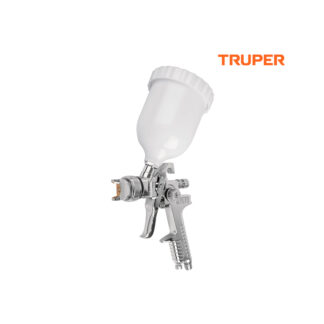 Pistola de aire de gravedad HVLP para pintar, vaso plástico 500 ml, 2 mm TRUPER
