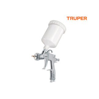 Pistola de aire de gravedad LVLP para pintar, vaso plástico 500 ml, 2 mm TRUPER
