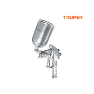 Pistola de aire de gravedad LVMP para pintar, vaso aluminio 400 ml, 1.4 mm TRUPER