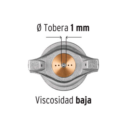 Pistola de aire de gravedad LVMP para pintar, vaso aluminio 400 ml, 1 mm TRUPER - Imagen 3