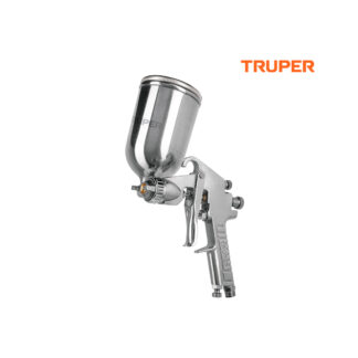 Pistola de aire de gravedad LVMP para pintar, vaso aluminio 400 ml, 1 mm TRUPER