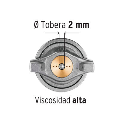 Pistola de aire de gravedad LVMP para pintar, vaso aluminio 400 ml, 2 mm TRUPER - Imagen 3