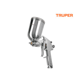 Pistola de aire de gravedad LVMP para pintar, vaso aluminio 400 ml, 2 mm TRUPER