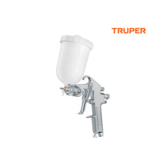 Pistola de aire de gravedad LVMP para pintar, vaso plástico 400 ml, 1.4 mm TRUPER