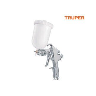Pistola de aire de gravedad LVMP para pintar, vaso plástico 400 ml, 2 mm TRUPER