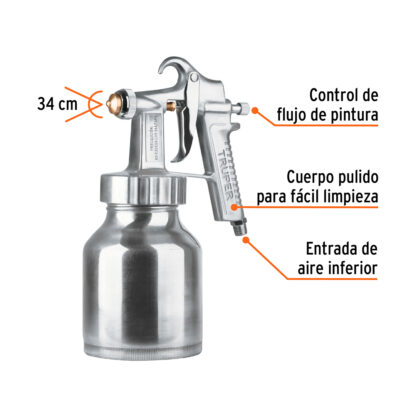 Pistola de aire para pintar de baja presión, entrada inferior TRUPER - Imagen 2