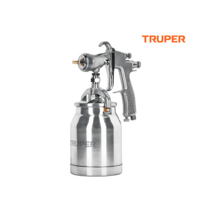 Pistola de aire para pintar de succión HVLP vaso aluminio, 1.4 mm TRUPER