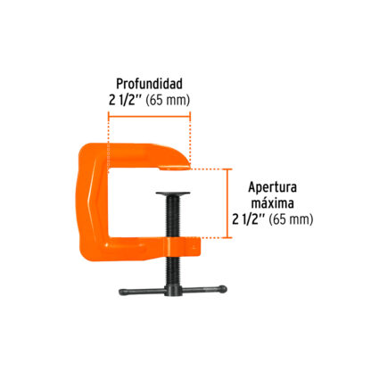 Prensa 2 1/2" troquelada de acero TRUPER - Imagen 2