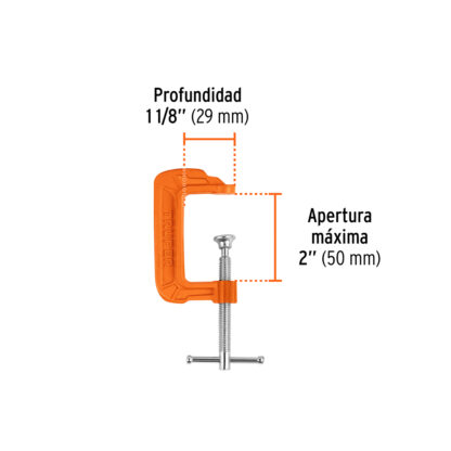 Prensa 2" de hierro dúctil para carpintería TRUPER - Imagen 2
