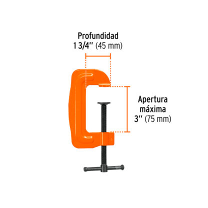 Prensa 3" troquelada de acero TRUPER - Imagen 2