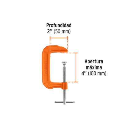 Prensa 4" de hierro dúctil para carpintería TRUPER - Imagen 2
