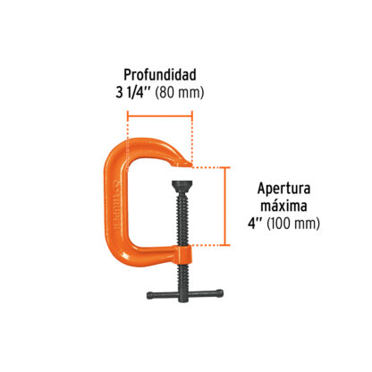 Prensa 4" forjada en acero, uso industrial TRUPER - Imagen 2