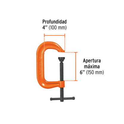 Prensa 6" forjada en acero, uso industrial TRUPER - Imagen 2
