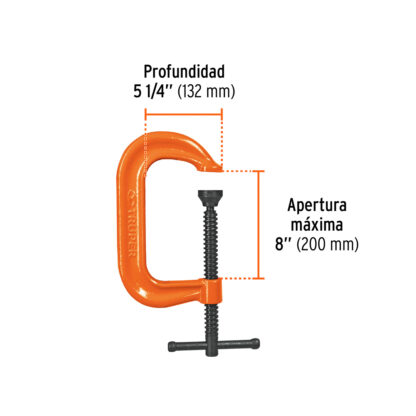 Prensa 8" forjada en acero, uso industrial TRUPER - Imagen 2