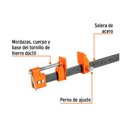 Prensa sargento de solera 36" TRUPER - Imagen 2