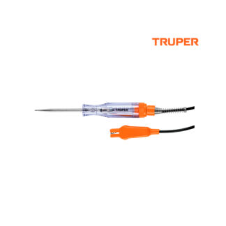 Probador de circuitos 14 cm con caimán TRUPER