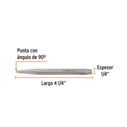 Punzón 1/4" para barrenar TRUPER - Imagen 2