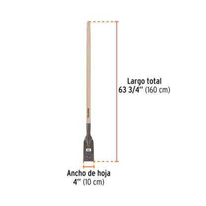 Raspador de piso de 4", mango largo TRUPER - Imagen 2