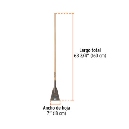 Raspador de piso de 7", mango largo TRUPER - Imagen 2