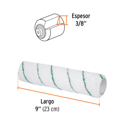 Repuesto para rodillo de microfibra 9" TRUPER - Imagen 2