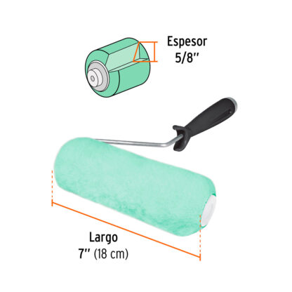 Rodillo para pintar 7" superficies poco rugosas TRUPER - Imagen 2