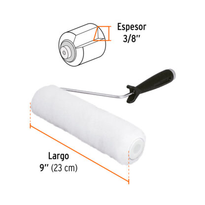 Rodillo para pintar 9" superficies lisas TRUPER - Imagen 2