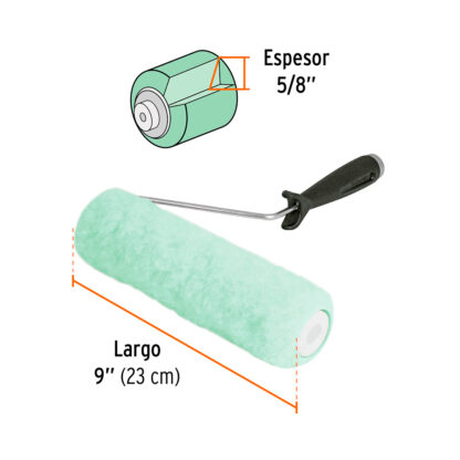 Rodillo para pintar 9" superficies poco rugosas TRUPER - Imagen 2