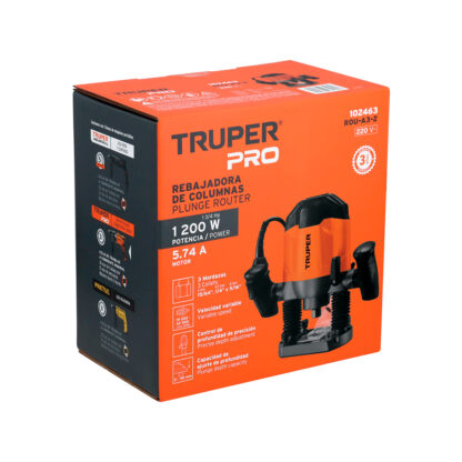 Routeadora profesional 1 3/4 HP, 1200W TRUPER - Imagen 4
