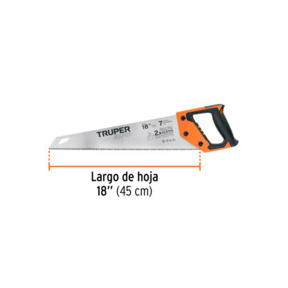 Serrucho Rapid 18" mango Comfort grip TRUPER - Imagen 2