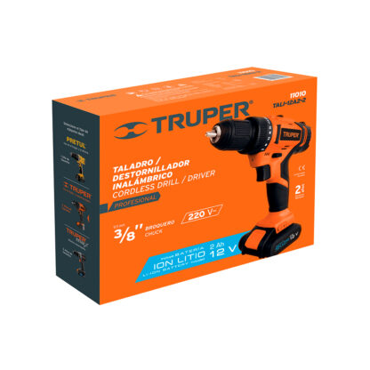 Taladro inalámbrico, batería Ion Litio 12 V, 3/8" TRUPER - Imagen 5