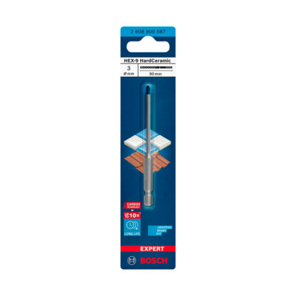 Broca Hard Ceramic HEX-9 3 x 90 mm Bosch Expert - Imagen 2