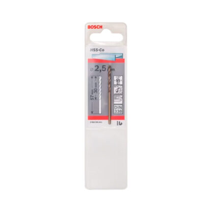 Broca Metal HSS-Co 2.5 x 30 x 57 mm BOSCH - Imagen 2