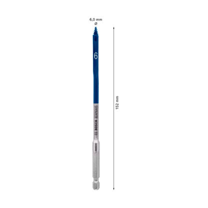Broca Plana Self Cut Speed 6 x 152 mm - 1/4" BOSCH EXPERT - Imagen 2
