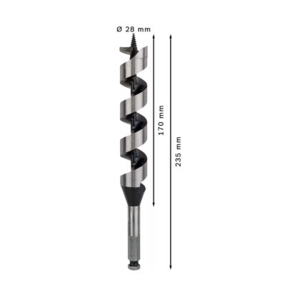 Broca Salomónica 28 x 170 x 235 mm para Madera BOSCH - Imagen 3