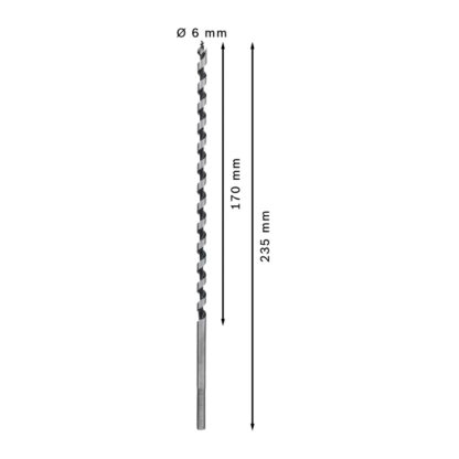 Broca Salomónica 6 x 170 x 235 mm para Madera BOSCH - Imagen 3