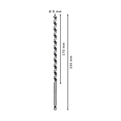 Broca Salomónica 8 x 170 x 235 mm para Madera BOSCH - Imagen 3