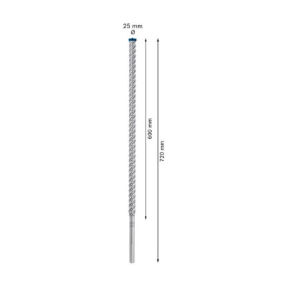 Broca SDS max-8X 25 x 600 x 720 mm Bosch Expert - Imagen 3