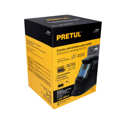 Careta electrónica semiprofesional para soldar PRETUL - Imagen 3
