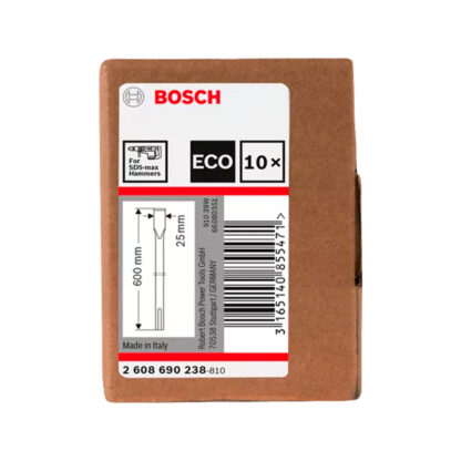 Cincel SDS-Max Plano Eco 25 x 600 mm Caja x 10 unds BOSCH - Imagen 2