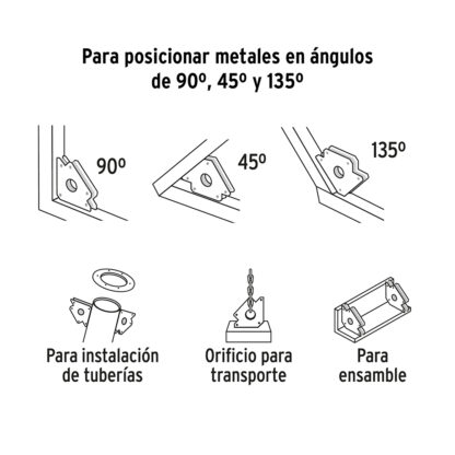 Escuadra magnética 3" para soldar PRETUL - Imagen 2