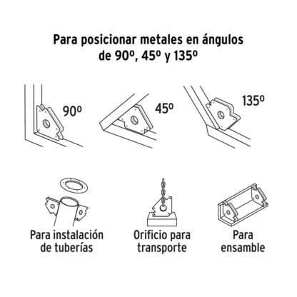 Escuadra magnética 4" para soldar PRETUL - Imagen 2